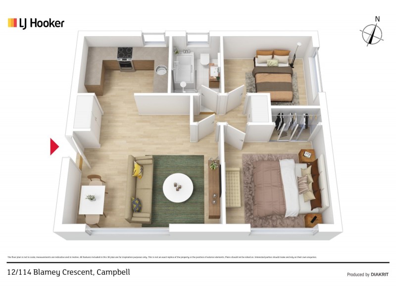 12/114 Blamey Crescent, Campbell ACT 2612 Floorplan