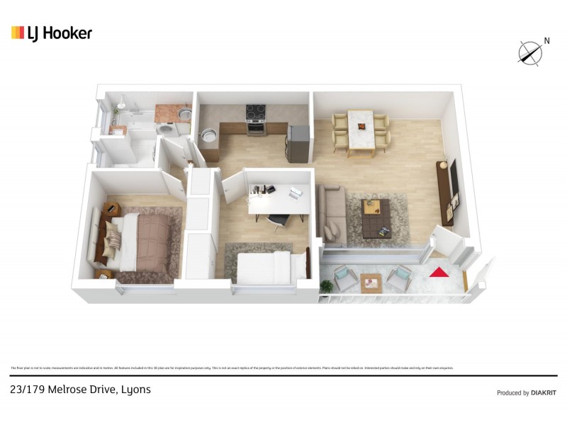 23/179 Melrose Drive, Lyons ACT 2606 Floorplan