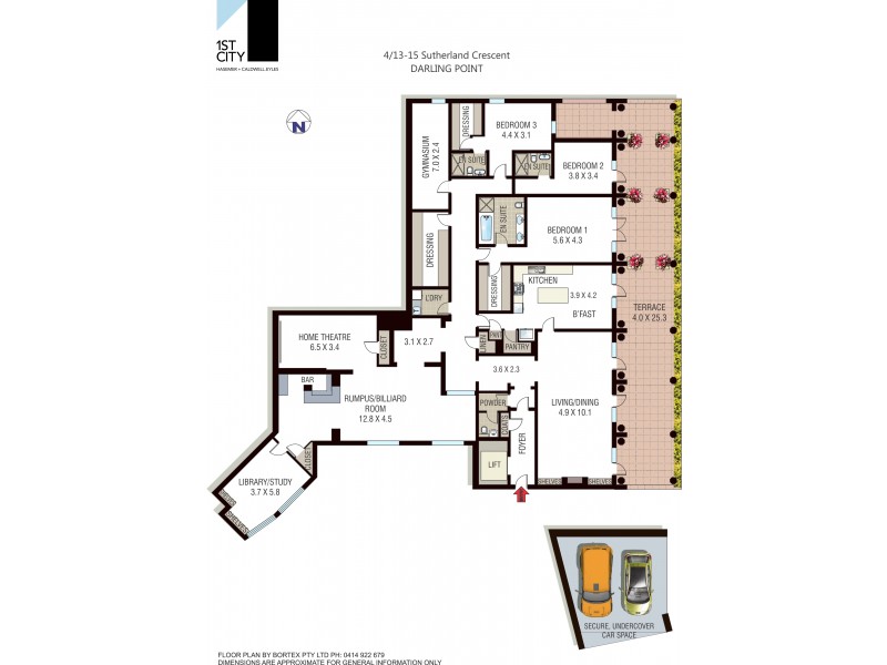 4/13-15 Sutherland Crescent, Darling Point NSW 2027 Floorplan
