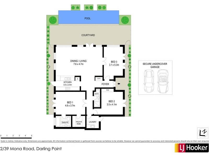 2/39 Mona Rd, Darling Point NSW 2027 Floorplan