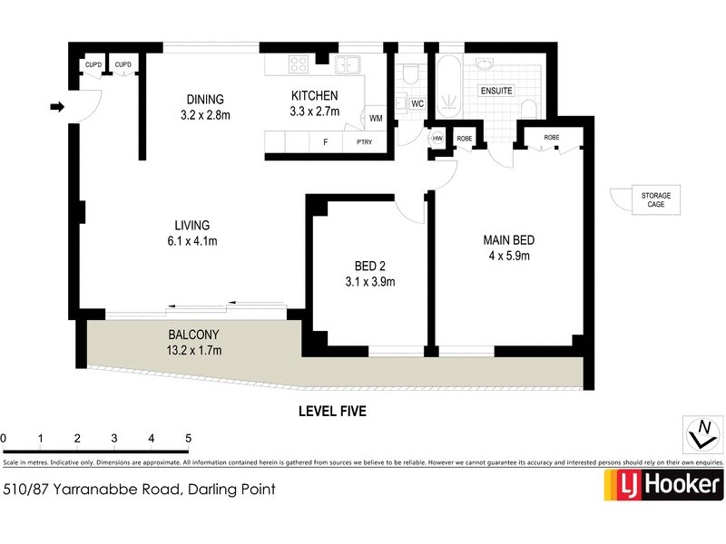 510/87-97 Yarranabbe Road, Darling Point NSW 2027 Floorplan