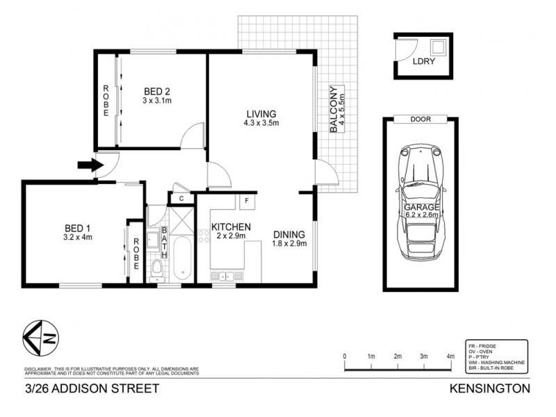 3/26 Addison Street, Kensington NSW 2033 Floorplan