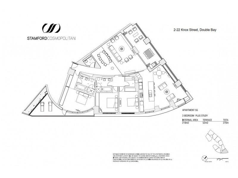 5G / 2-22 Knox Street, Double Bay NSW 2028 Floorplan