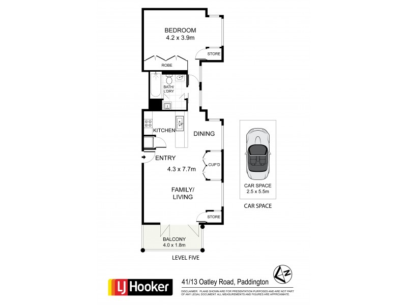 41/13 Oatley Road, Paddington NSW 2021 Floorplan