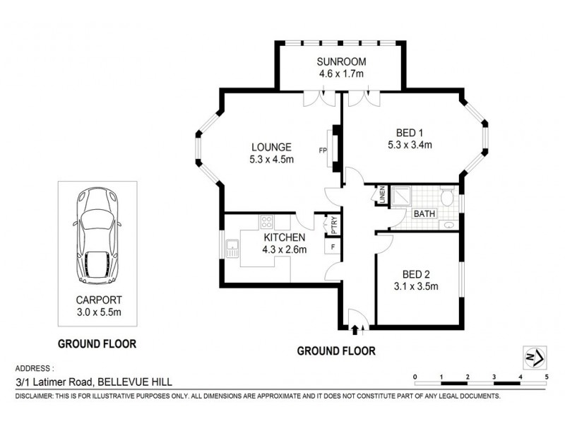 3/1 Latimer Road, Bellevue Hill NSW 2023 Floorplan