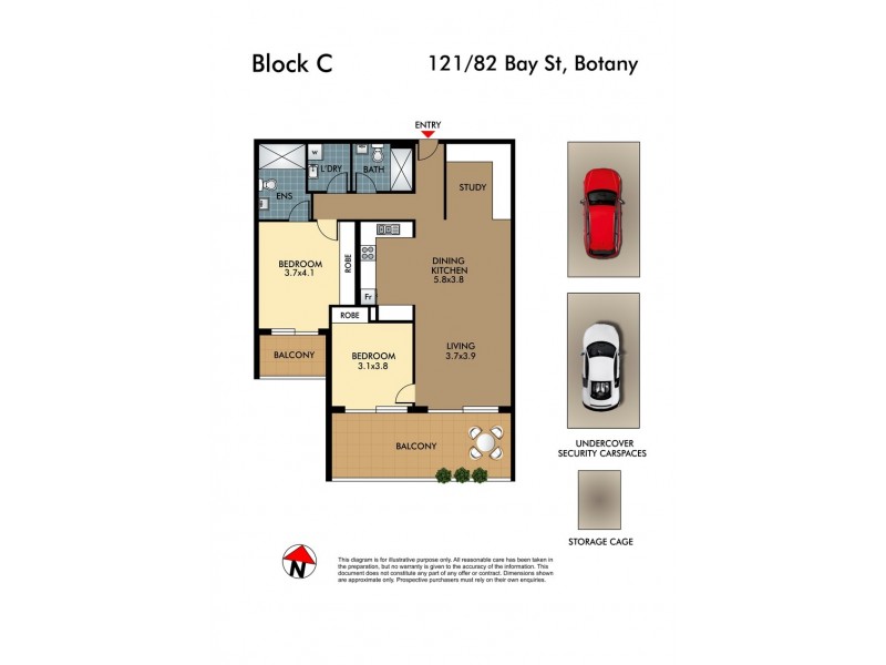 121/82 Bay Street, Botany NSW 2019 Floorplan