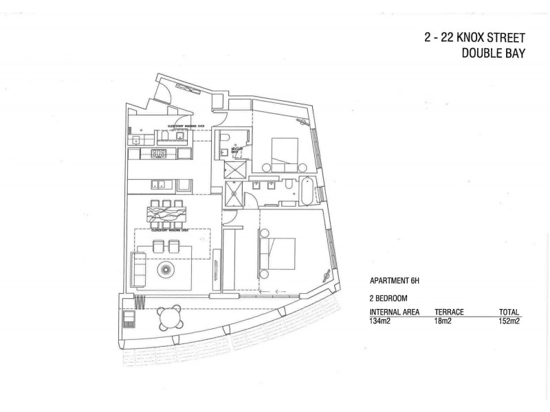 6H/2-22 Knox Street, Double Bay NSW 2028 Floorplan
