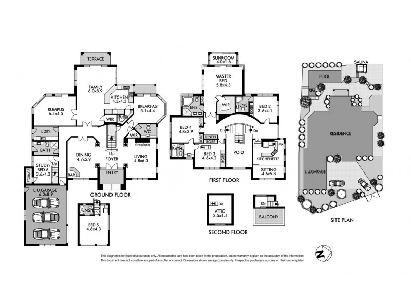 7 Chevalier Crescent, Hunters Hill NSW 2110 Floorplan