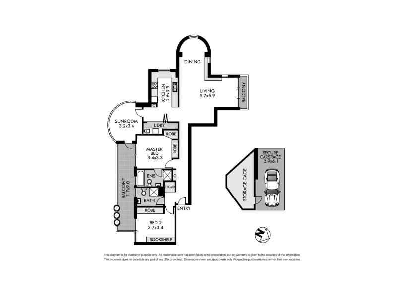 504/268-280 Oxford Street, Bondi Junction NSW 2022 Floorplan