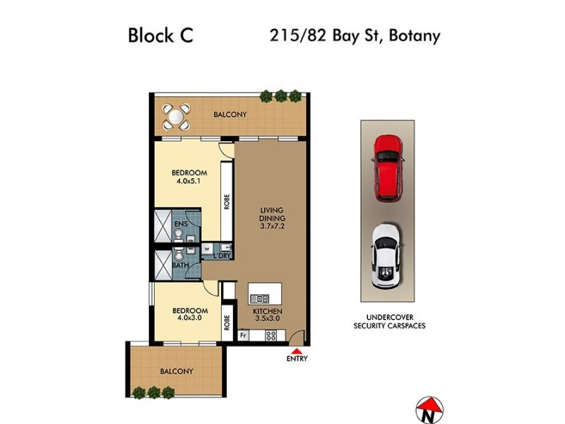 215/82 Bay Street, Botany NSW 2019 Floorplan