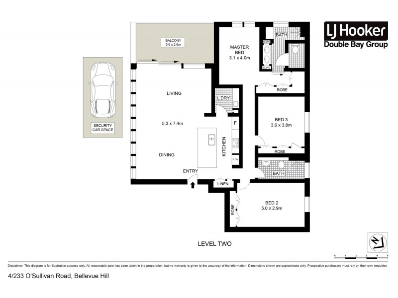 4/233 O’Sullivan Road, Bellevue Hill NSW 2023 Floorplan