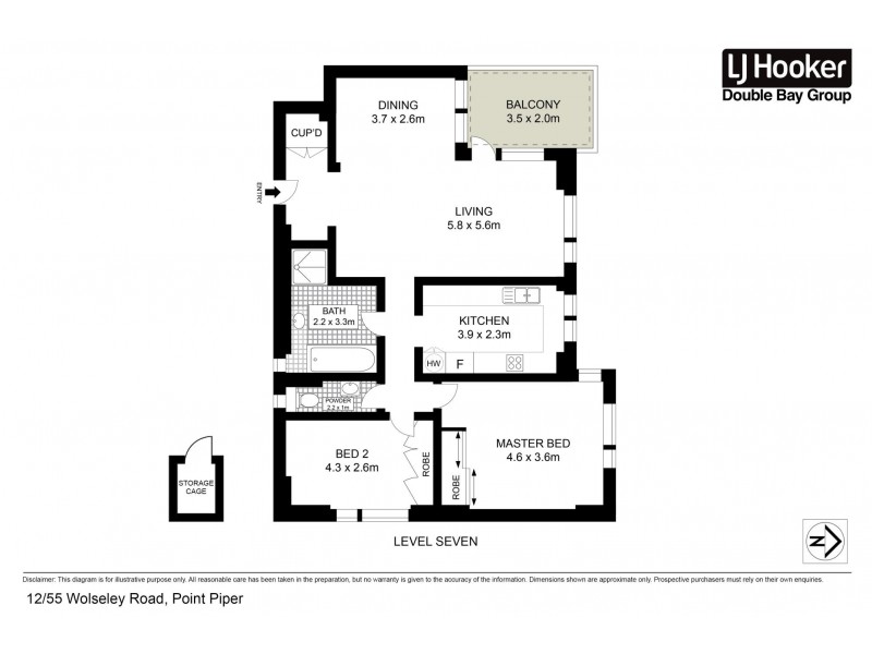 12/55 Wolseley Road, Point Piper NSW 2027 Floorplan