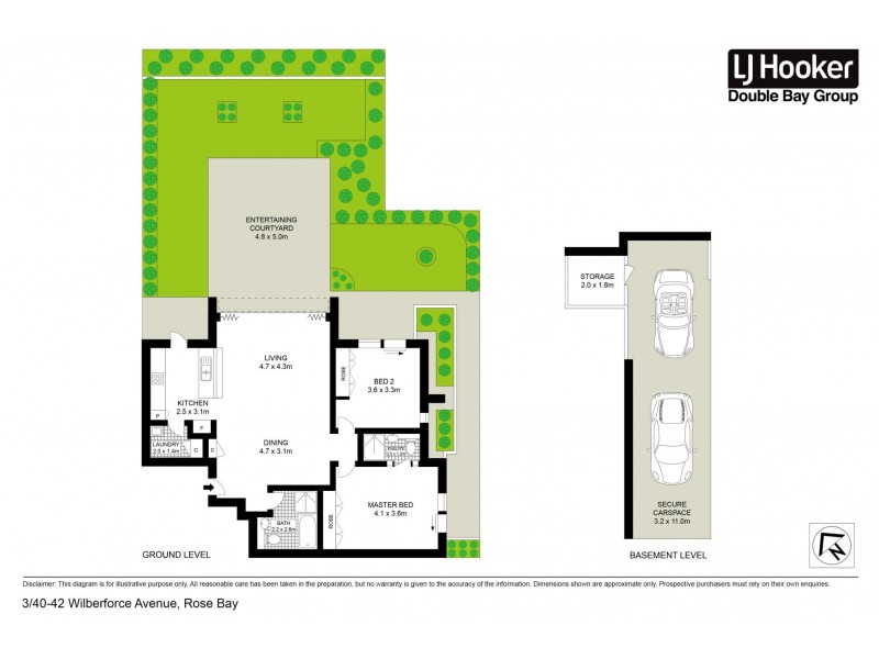 3/40-42 Wilberforce Avenue, Rose Bay NSW 2029 Floorplan