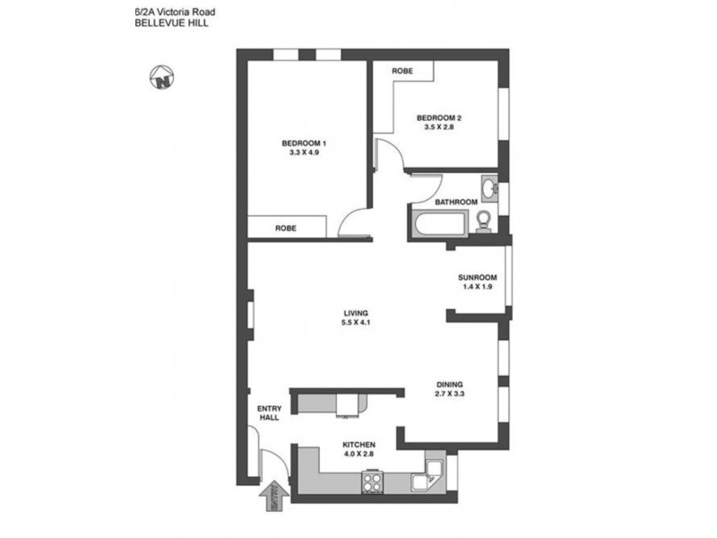6/2a Victoria Road, Bellevue Hill NSW 2023 Floorplan
