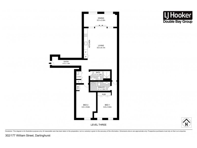 302/177 William Street, Darlinghurst NSW 2010 Floorplan