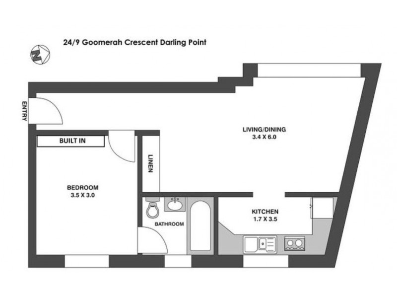 24/9 Goomerah Crescent, Darling Point NSW 2027 Floorplan