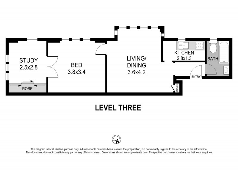 16/39 Roslyn Gardens, Elizabeth Bay NSW 2011 Floorplan