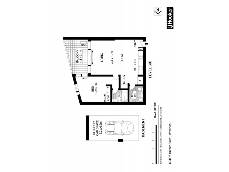 F604/7 Hunter Street, Waterloo NSW 2017 Floorplan