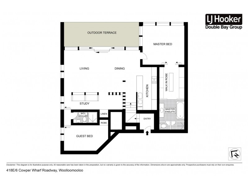 418/6E Cowper Wharf Roadway, Woolloomooloo NSW 2011 Floorplan