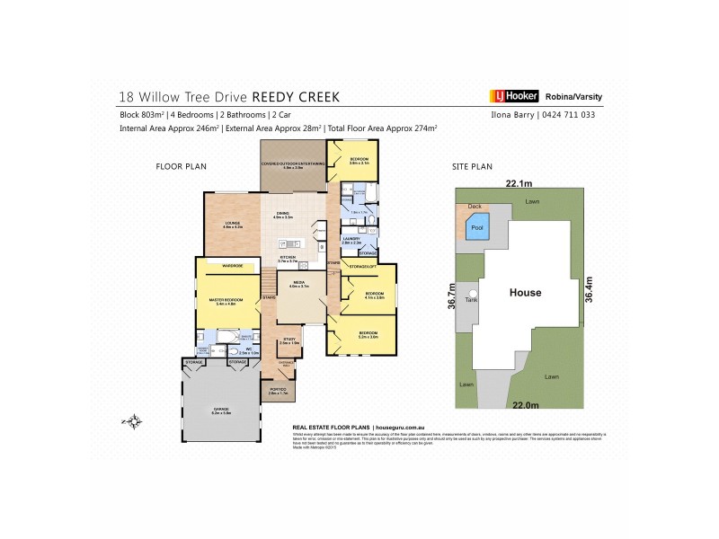 18 Willow Tree Drive, Reedy Creek QLD 4227 Floorplan