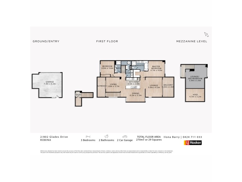 2/802 Glades Drive, Robina QLD 4226 Floorplan