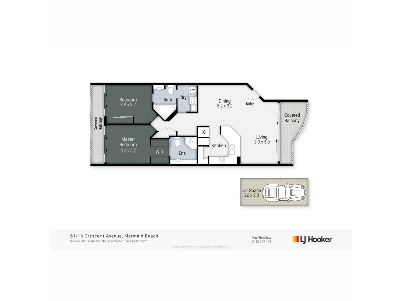 61/16 Crescent Avenue, Mermaid Beach QLD 4218 Floorplan