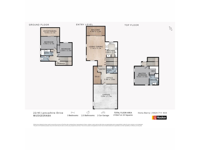22/45 Lancashire Drive, Mudgeeraba QLD 4213 Floorplan