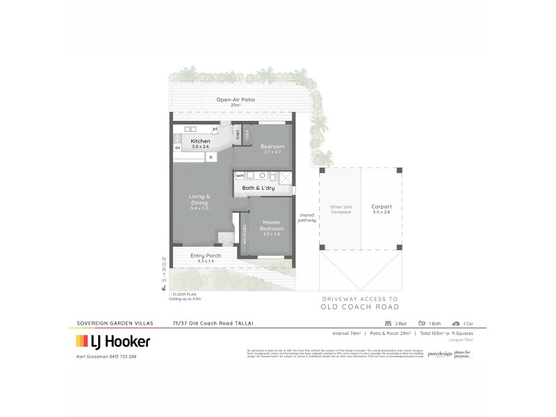71/37 Old Coach Road, Tallai QLD 4213 Floorplan