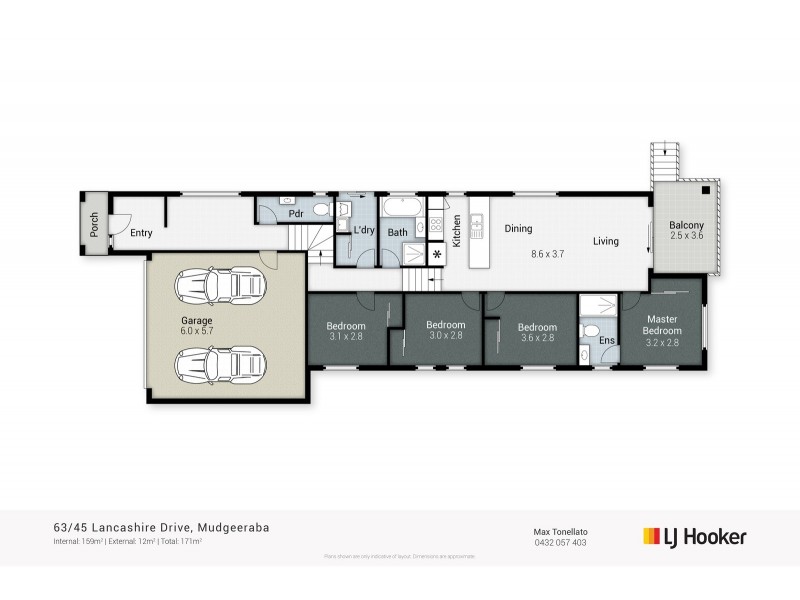 63/45 Lancashire Drive, Mudgeeraba QLD 4213 Floorplan