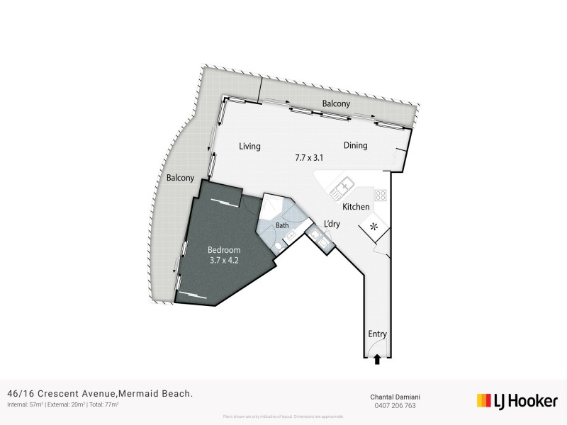 46/16 Crescent Avenue, Mermaid Beach QLD 4218 Floorplan