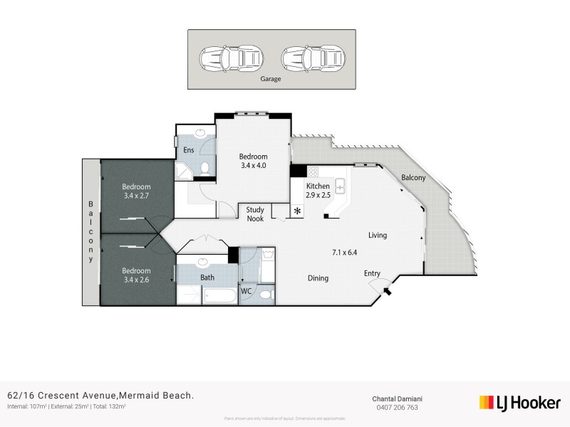62/16 Crescent Avenue, Mermaid Beach QLD 4218 Floorplan