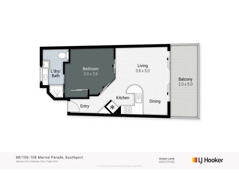 88/106-108 Marine Parade, Southport QLD 4215 Floorplan