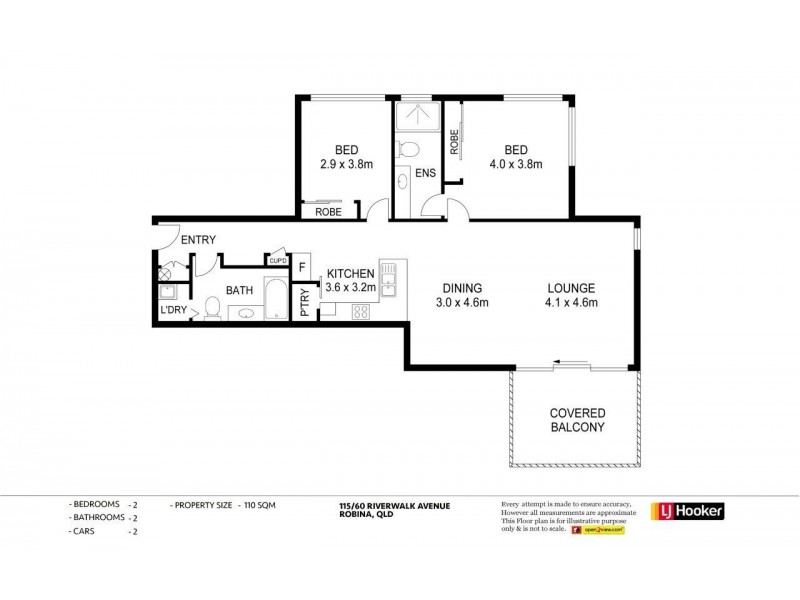 115/60 Riverwalk Avenue, Robina QLD 4226 Floorplan
