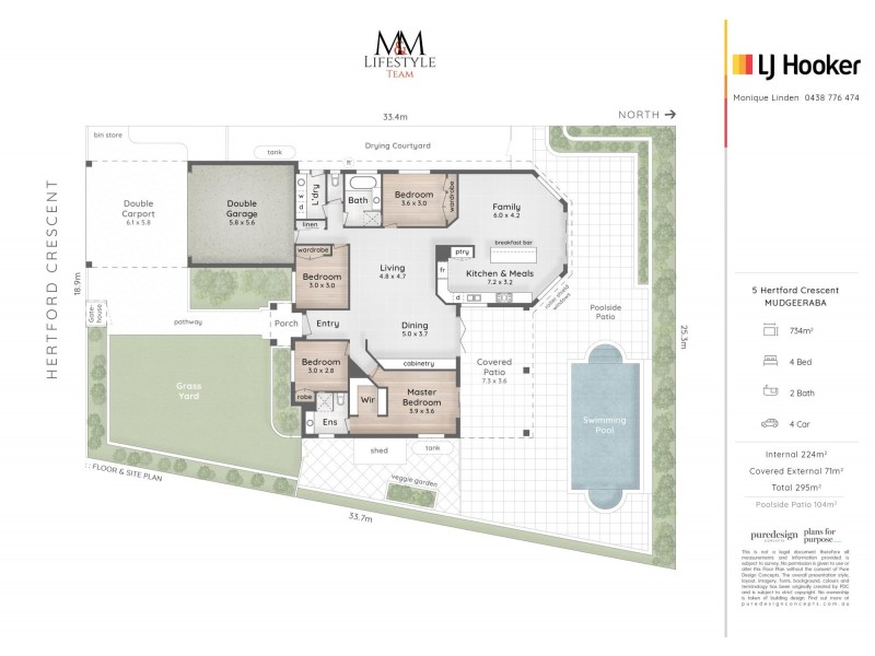 5 Hertford Crescent, Mudgeeraba QLD 4213 Floorplan