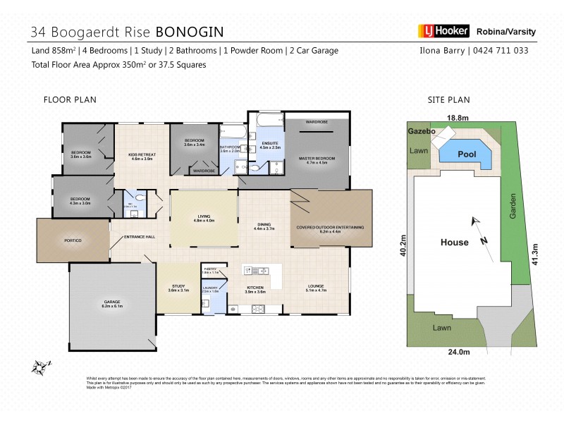 34 Boogaerdt Rise, Bonogin QLD 4213 Floorplan