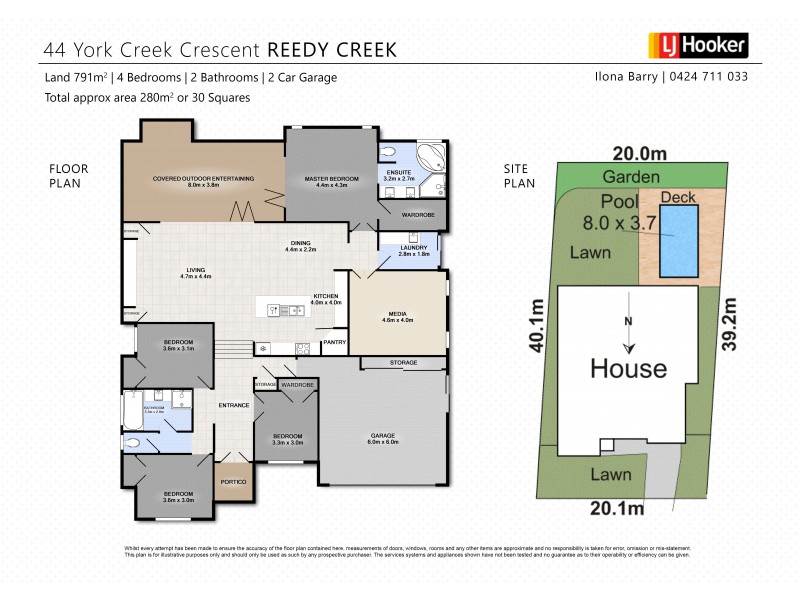 44 York Creek Crescent, Reedy Creek QLD 4227 Floorplan