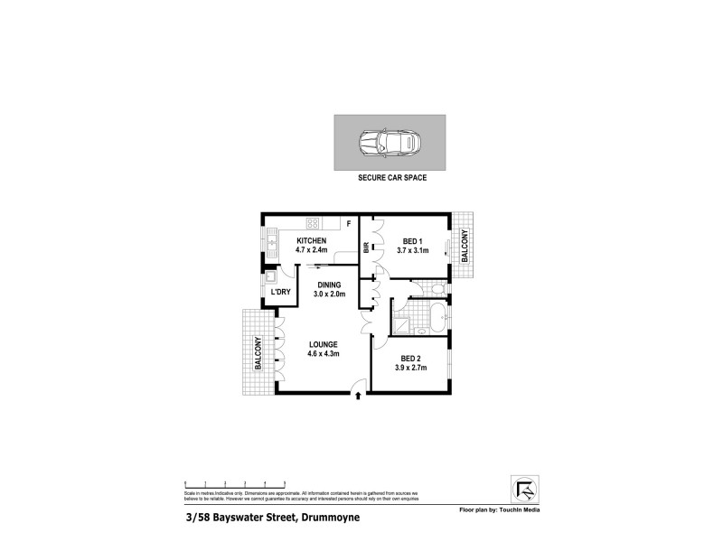 3/58 Bayswater Street, Drummoyne NSW 2047 Floorplan