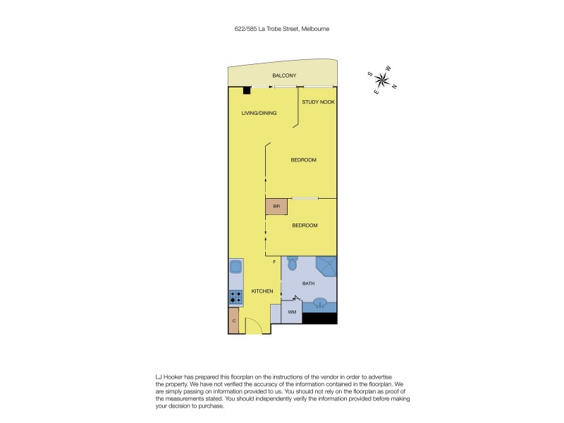 622/585 la trobe Street, Melbourne VIC 3000 Floorplan