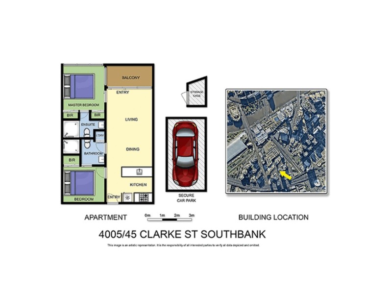 4005/45 Clarke Street, Southbank VIC 3006 Floorplan