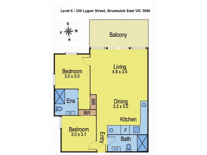 505/330 Lygon Street, Brunswick East VIC 3057 Floorplan