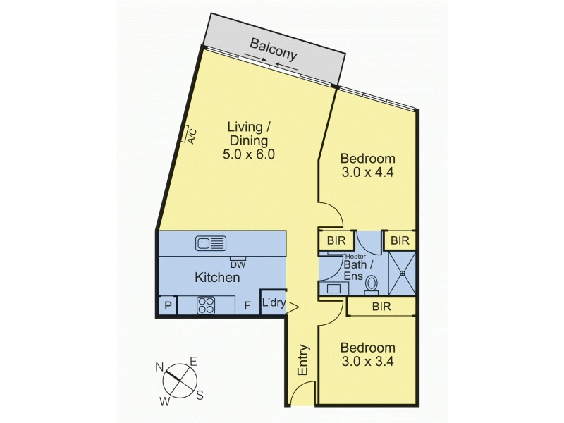 1903/283 City Road, Southbank VIC 3006 Floorplan