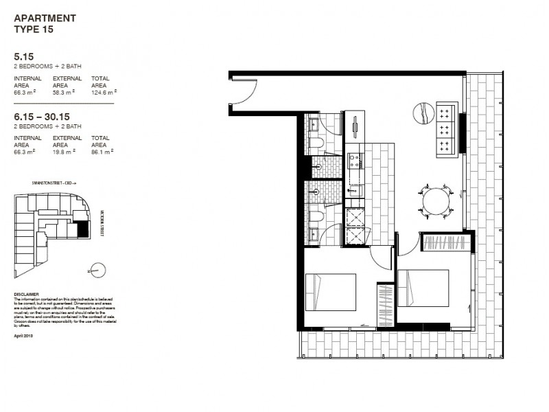 1615/551 Swanston Street, Carlton VIC 3053 Floorplan
