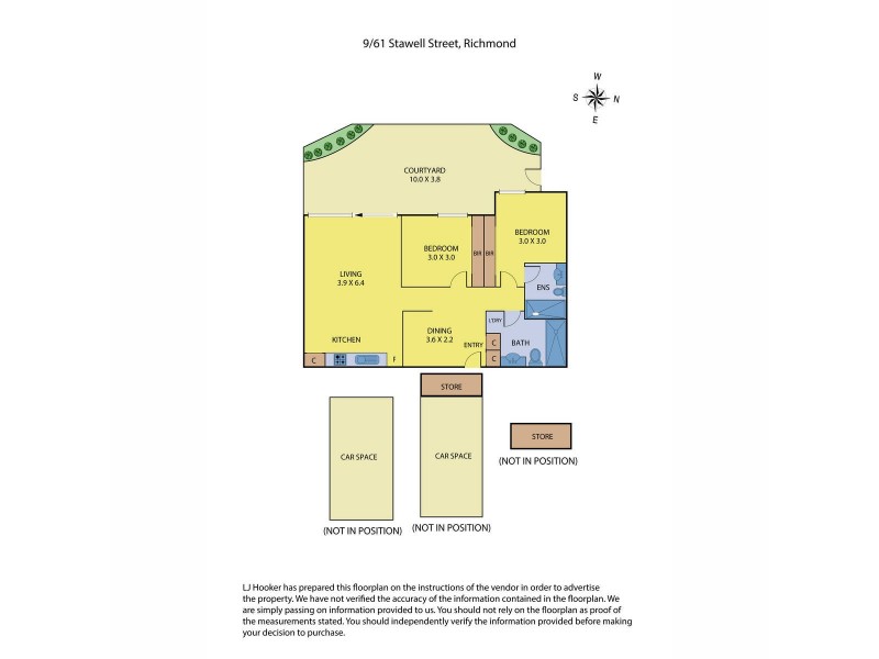 9/61 Stawell Street, Richmond VIC 3121 Floorplan