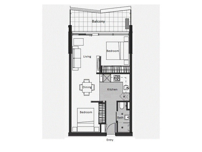 2105/7 Katherine Place, Melbourne VIC 3000 Floorplan