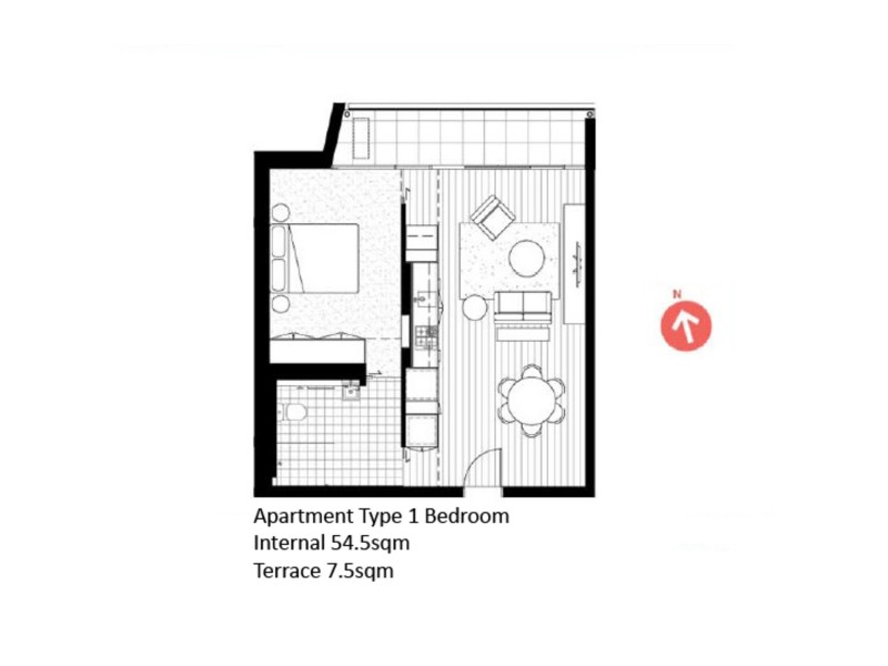 519/152 Sturt Street, Southbank VIC 3006 Floorplan