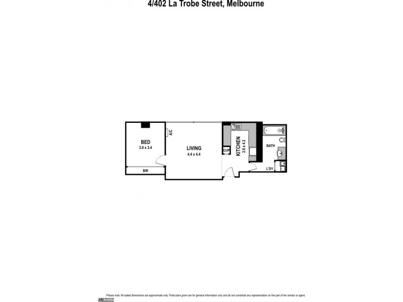 4/402 La Trobe Street, Melbourne VIC 3000 Floorplan