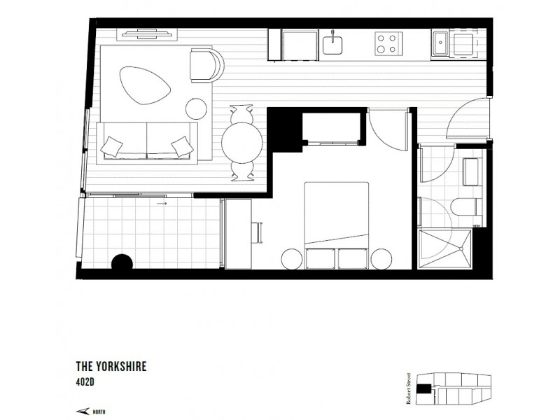 402D/1-21 Robert Street, Collingwood VIC 3066 Floorplan