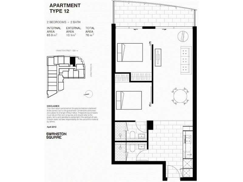 912/551 Swanston Street, Carlton VIC 3053 Floorplan
