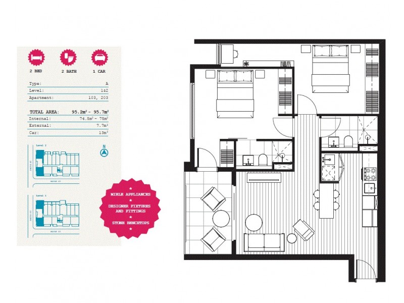203/444-452 Smith Street, Collingwood VIC 3066 Floorplan