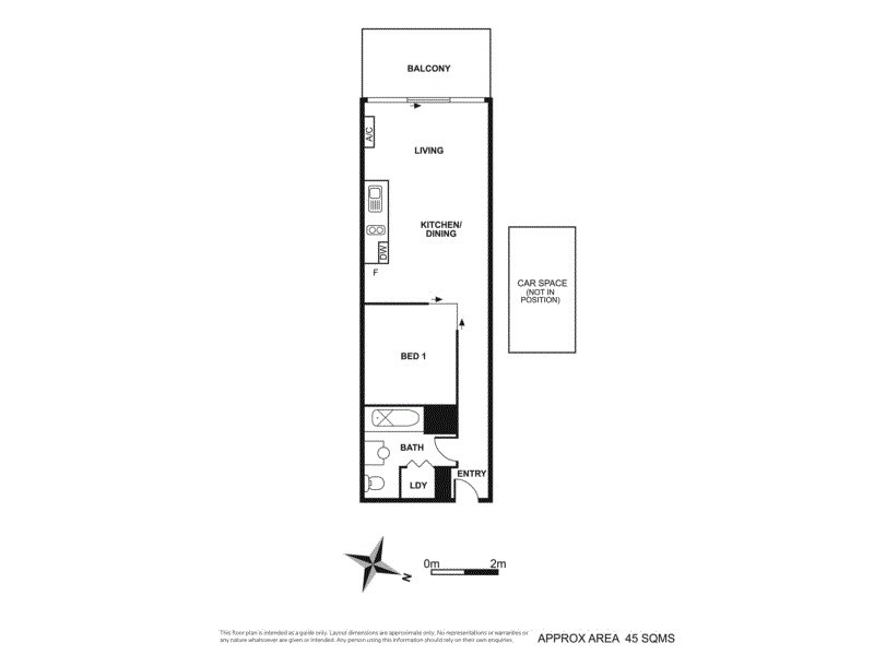 1508/200 Spencer Street, Melbourne VIC 3000 Floorplan